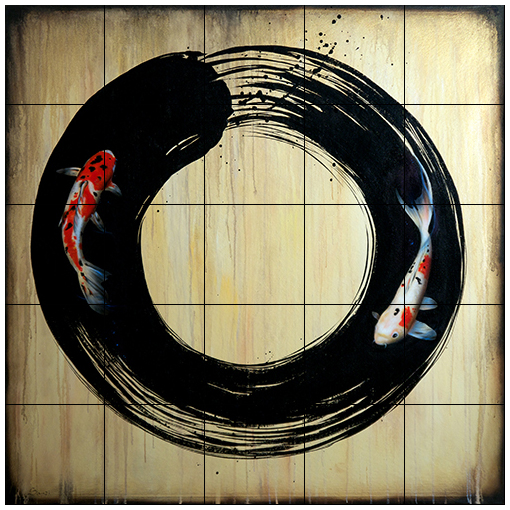 S Baker "Enso With Koi"